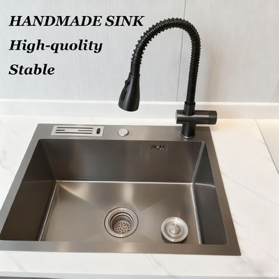 품질  Thickened Seamless Welded 304 Stainless Steel Kitchen Sink Handmade Basin 공장