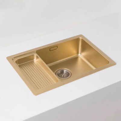 금색 SUS304 스테인리스 스틸 주방 싱크대