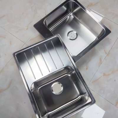 304 스테인리스 스틸 이중 볼 주방 싱크대 (배수구 포함)