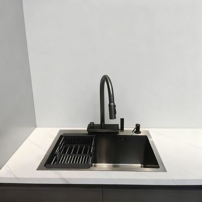Luxury 316 Stainless Steel Kitchen Sink with 250-300mm Bowl Depth and 1.8-2.0mm Thickened Panel