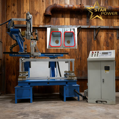 PLC CNC 시스템과 금속 부엌용품 패널에 대한 서보 모터 포지셔닝을 갖춘 자동 4면 용접 기계