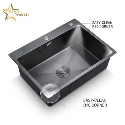 좋은 가격 16 Gauge 304 Stainless Steel Double Bowl Kitchen Sink Drop-in 33x22 Inch 9 Inch Deep Basin Brushed Finish 온라인으로