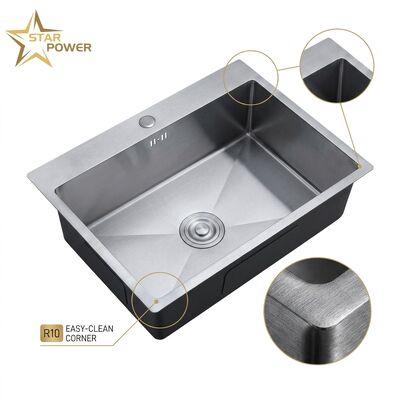 좋은 가격 16 Gauge 304 Stainless Steel Double Bowl Kitchen Sink Undermount 33x22 Inch 9 Inch Deep Basin Brushed Finish 온라인으로