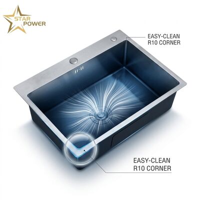 좋은 가격 18 Gauge 304 Stainless Steel Deep Single Bowl Kitchen Sink Drop-in 30x18 Inch 10 Inch Basin Brushed Finish 온라인으로