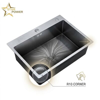 좋은 가격 16 Gauge 304 Stainless Steel Farmhouse Apron Front Kitchen Sink 33x22 Inch 10 Inch Deep Single Bowl Brushed Finish 온라인으로