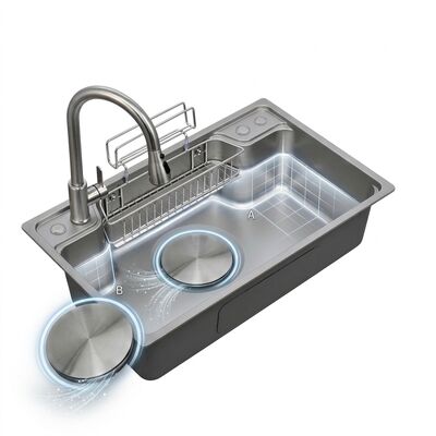 좋은 가격 Farmhouse 33x22 Apron Front Kitchen Sink SUS304 Handmade Single Bowl 16 Gauge Deep Basin online