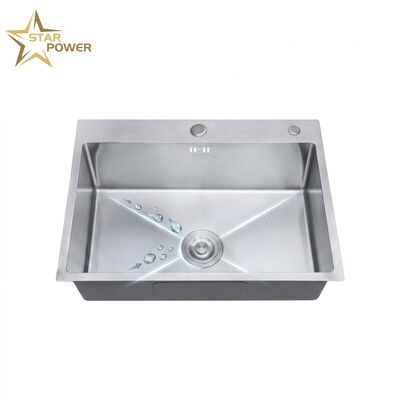 좋은 가격 Commercial 32 Inch Undermount Kitchen Sink SUS304 16 Gauge Single Bowl with Drainboard online