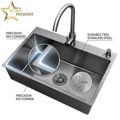 좋은 가격 Round 15 Inch Bar Prep Sink SUS304 Handmade 22 Gauge Single Bowl Undermount online