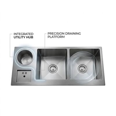 좋은 가격 Farmhouse 28x19 Workstation Kitchen Sink SUS304 16 Gauge with Cutting Board 온라인으로