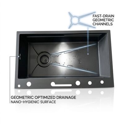 품질 Undermount 33x22 Handmade Double Bowl Kitchen Sink SUS304 60/40 Split 18 Gauge 공장