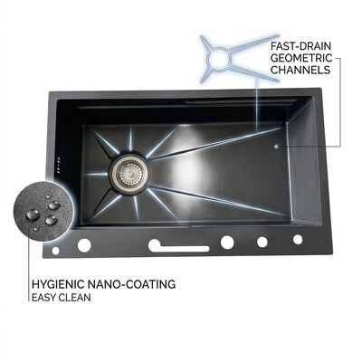 좋은 가격 33 Inch Corner Kitchen Sink Double Bowl SUS304 18 Gauge Space Saving Handmade 온라인으로