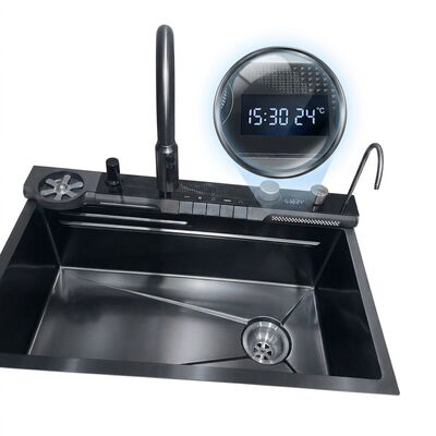 좋은 가격 24 Inch Handmade Single Bowl Undermount Kitchen Sink 16 Gauge Gunmetal PVD 온라인으로