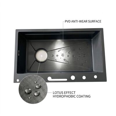 좋은 가격 33 Inch Undermount Double Bowl Kitchen Sink 16 Gauge with Soap Dispenser SUS304 online