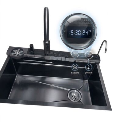 좋은 가격 32 Inch PVD Gunmetal Undermount Single Bowl Kitchen Sink 16 Gauge with Cutting Board 온라인으로