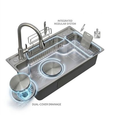 좋은 가격 30 Inch Farmhouse Apron Front Double Bowl Kitchen Sink 16 Gauge with Grids 온라인으로