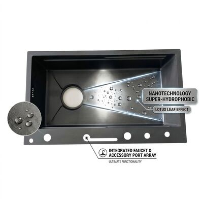 좋은 가격 33 Inch Undermount Double Bowl Kitchen Sink 50/50 SUS304 18 Gauge with Bottom Grids online